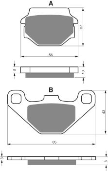 GOLDFREN Brake Pads 005 Ceramic Carbon AD
