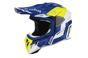 Airoh Helmet Aviator Ace 2 Shield Blue/Yellow gloss M