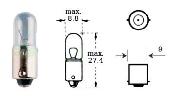 Bulb 12v 4w Ba 9s