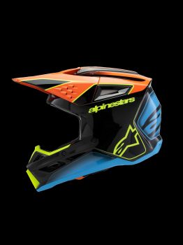 Alpinestars Helmet SM3 Youth Fray Black/Orange/YEllow Fluo YS 48-49cm