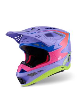 Alpinestars Helmet S-M10 JL R01 Purple/Fluo Pink/Fluo Yellow M