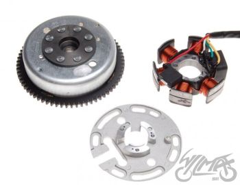 STATOR ISKROWNIK 6 CEWEK + KOŁO MAGNESOWE