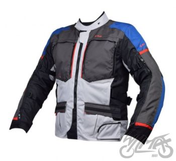 KURTKA LS2 NORWAY MAN BLUE BLACK GREY RED 4XL