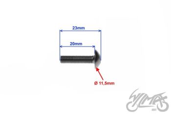 ŚRUBA OWIEWKI ALUMINIOWA 5X20 NIEBIESKA PAK 10 SZT