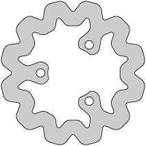 Delta Braking Brake disc, Rear, Ø180mm, Aprilia / Derbi Senda / Gilera / Rieju