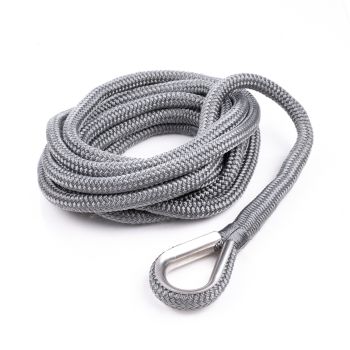 Qvarken Mooring Rope Dockline with thimble 12mm 3m grey