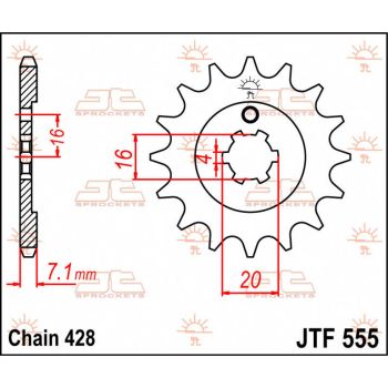 SPROCKET FRONT 14T 428