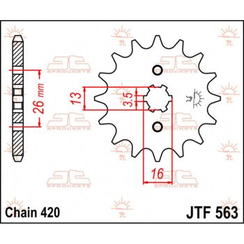SPROCKET FRONT 14T 420