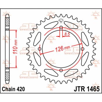 SPROCKET REAR 47T 420
