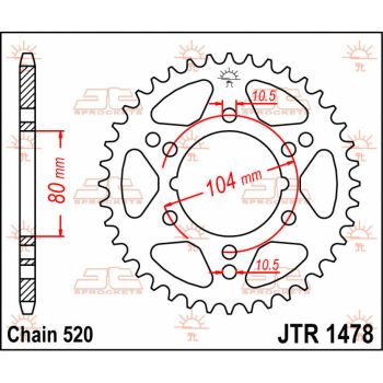 SPROCKET REAR 40T 520