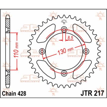 SPROCKET REAR 49T 428