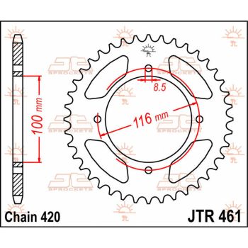 SPROCKET REAR 54T 420