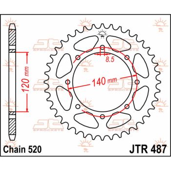 SPROCKET REAR 42T 520