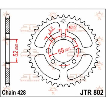 SPROCKET REAR 34T 428