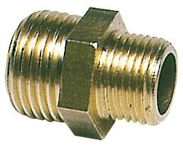 brass double nipple 3/4x1