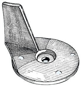 Osculati anode fin (zinc) Mercury/Mariner 25-50HP