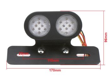 LAMPA TYŁ Z PODSTAWĄ TABLICY REJESTR TL-GJ-023-1