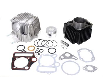 CYLINDER ATV 110 52,4mm PIN 13mm ZESTAW Z GŁOWICĄ TZ SILNIK POZIOMY Z OZNACZENIEM 152FMH WYSTĘPUJĄCY W ATV CHIŃSKIE QUADY, MOTOROWERY STREET, CROSS, CZOPER