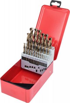 25-OS. HSS-CO MET. PUURIDE KOMPL. DIN338 TYP N 1.0-13.0MM KS TOOLS