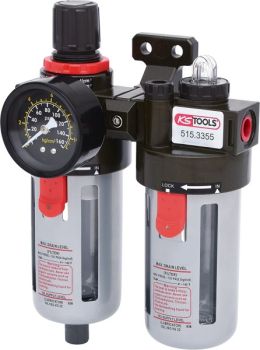 FILTER-REGULAATOR-ÕLITAJA 1/4". 1800L/MIN. 0-12BAR KS TOOLS