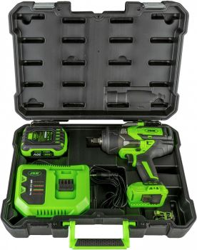 20V AKUNURKLIHVIJA/KETASLÕIKUR KOMPLEKT 115MM. HARJAVABA. +4.0AH+ LAADIJA + KOHVER JBM