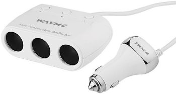 SIGARETISÜÜTAJA HARGMIK 3-NE + 4XUSB 3.6A 12/24V KAABEL 120CM WAYME