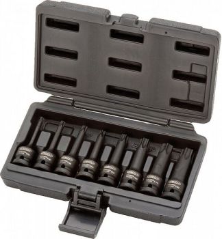 8-OS. 1/2" PIKKADE LÖÖK TORXOTSIKUTE KOMPL. T30-T80 KS TOOLS