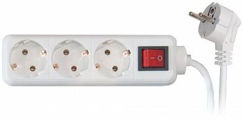 KONTORI PIKENDUSJUHE LÜLITIGA 3 PESA 5.0M 3X1.0MM2 VALGE
