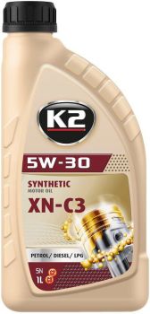 K2 5W30 SYNTHETIC XN C2/C3. BMW LL-04. MB 229.31. 229.51. DEXOS2. VW 505 01 505 00 1L (TÄISSÜNT.)