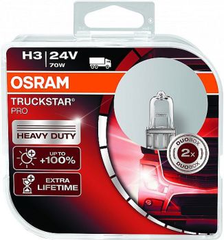 24V H3 PIRN 70W PK22S HD/LL +100% TRUCKSTAR PRO HCB 2TK OSRAM
