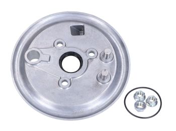 rear brake base plate Polini for Vespa 50 N, S, ET3 Smallframe 50-125cc