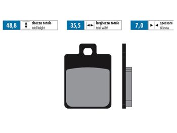 brake pads Polini organic for Race for Gilera Piaggio Vespa