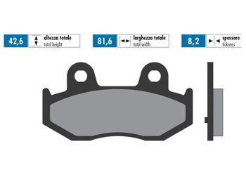 brake pads Polini organic for Suzuki Burgman 250, 400 01-06