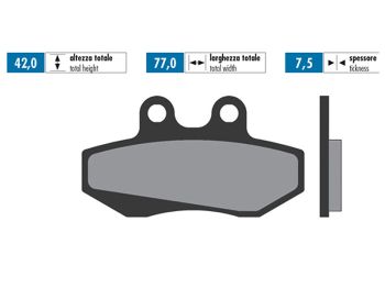 brake pads Polini organic for Aprilia RX, SX
