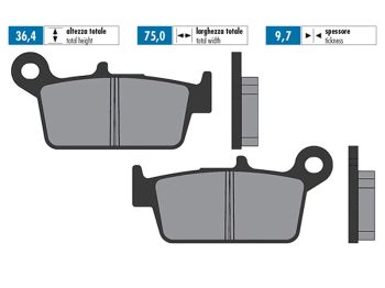 brake pads Polini organic for Kymco Curio, Fever ZXI, ZXII, KB50, Top Boy, Honda Lead, Shadow