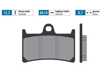 brake pads Polini organic for Yamaha T-Max 530