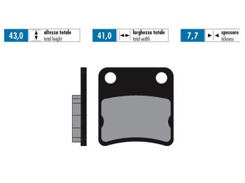 brake pads Polini organic for Honda Dio, Daelim Message, Cordi, Five