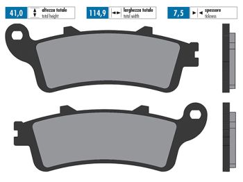 brake pads Polini sintered for Honda Pantheon, Foresight, Forza, Jazz