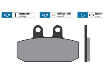 brake pads Polini sintered for Aprilia, Honda, Derbi, Malaguti