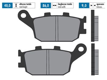 brake pads Polini sintered for Honda Forza Jazz (00-04)