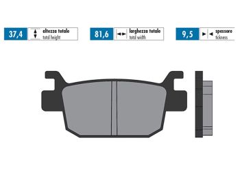 brake pads Polini sintered for Honda Forza Jazz NSS, S-Wing FES