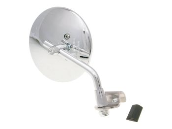 clamp-on mirror left / right chromed for Vespa
