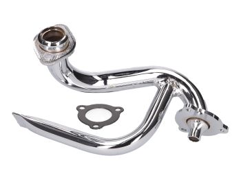 exhaust manifold chromed w/ choke tube for Aprilia SX, RX, Derbi Senda, Gilera RCR, SMT