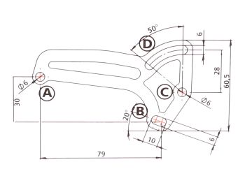 number plate holder lateral mounting aluminium black for Piaggio 2-stroke