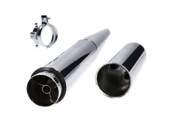 exhaust chromed 28mm for Simson S51 Enduro, S70 Enduro
