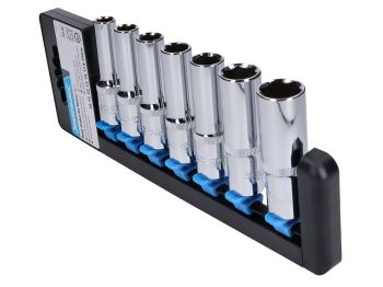 wrench socket set deep 7-piece metric 1/2 inch 10-19mm