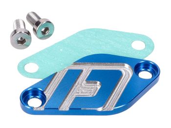 oil pump cover Doppler V2 blue for Minarelli AM6, Derbi EBE, EBS, D50B