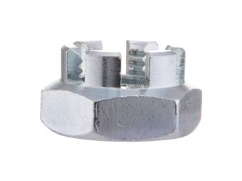 Castle Nut M14x1,5 mm, brake drum rear, SIP 50-125, PV, ET3, 125 VN-TS, 150 VL-Super, 160 GS, 180 SS, Rally, P80-150X, PX80-150 E 1°, P150S 1°, P200E 1° = 36425