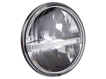 Headlight Unit SIP Performance LED round Ø 143 mm for Vespa 125 GTR, TS, 150 SprintV, 180-200 Rally, PX80-200, PE, Lusso, ´98, MY, ´11, LML Star 125-200 2T, 4T
