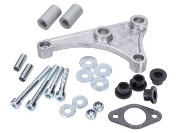 mounting kit for exhaust Tecnigas RS II chrome for Piaggio Maxi 125-180cc 2T